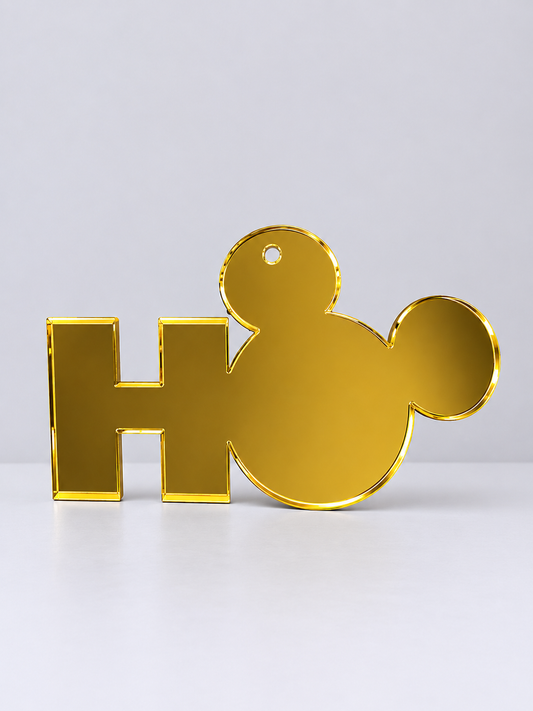 PENDENTE HO MICKEY ESPELHO DOURADO 15X9,5M