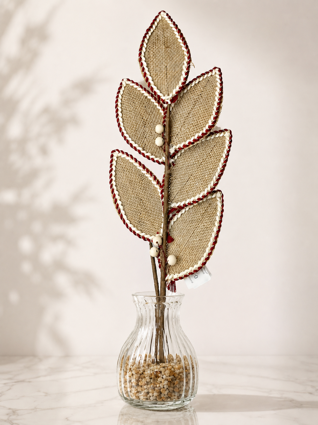 H. 6 FOLHAS RUSTICA JUTA C VERMELHO