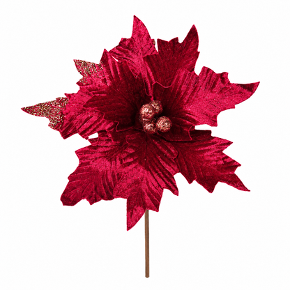 H. DE FLOR MEDIA VERMELHA C GLITTER