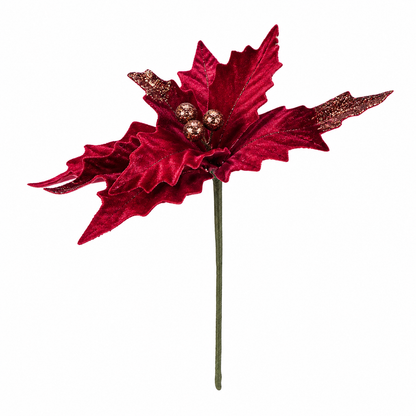 H. DE FLOR MEDIA VERMELHA C GLITTER