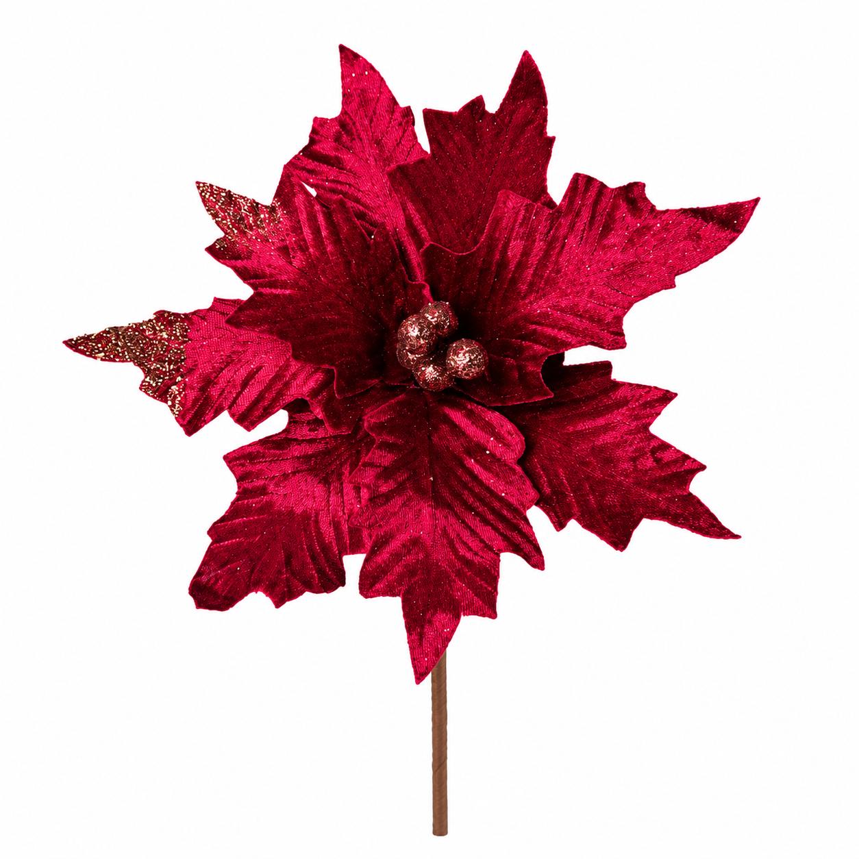 H. DE FLOR MEDIA VERMELHA C GLITTER