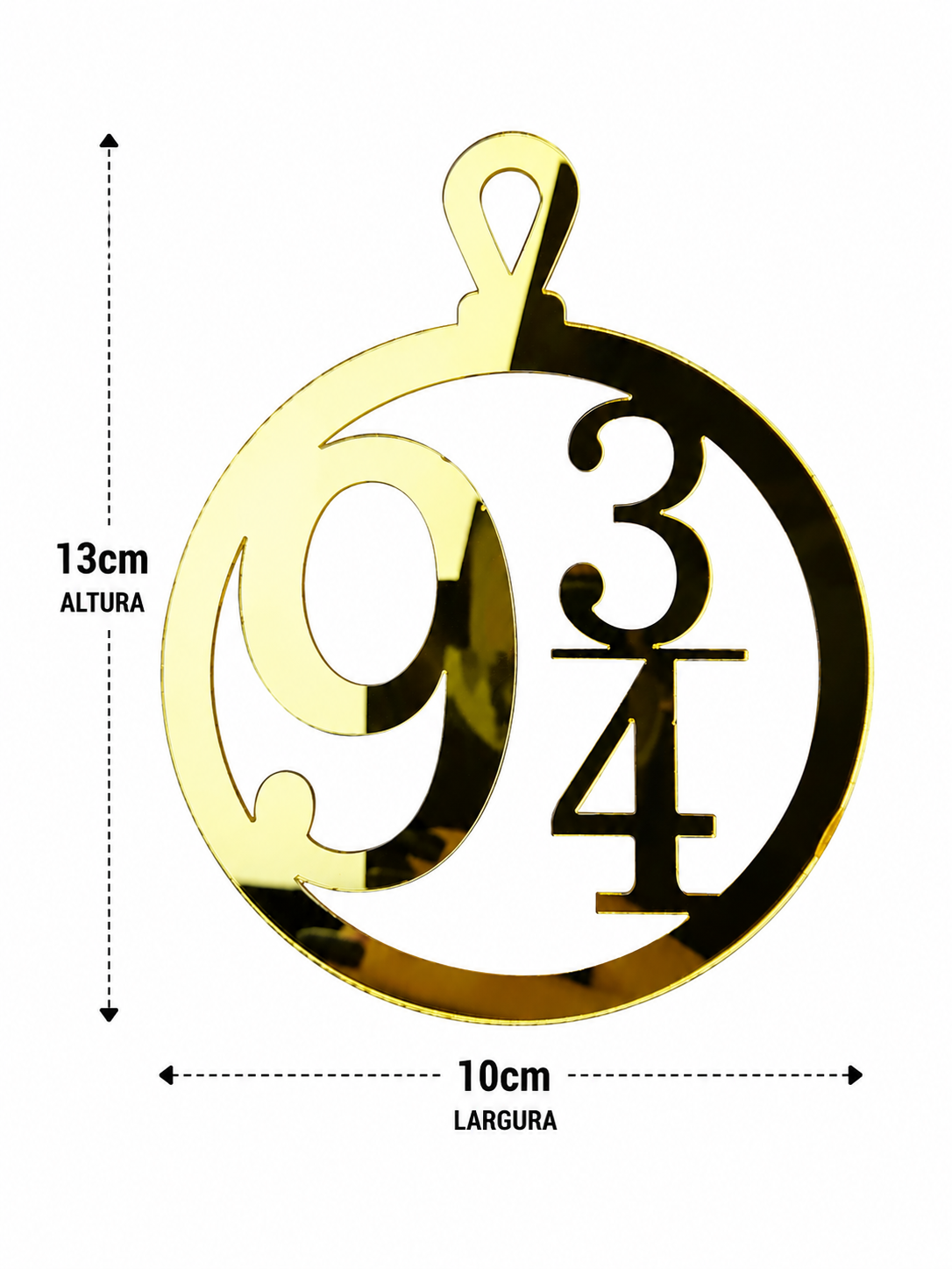 PENDENTE HP 9/34 13X10CM DOURADO