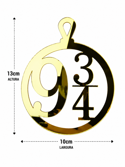 PENDENTE HP 9/34 13X10CM DOURADO