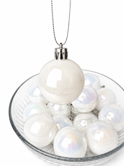 BOLA PEROLADA BRANCO 4CM 15UNI