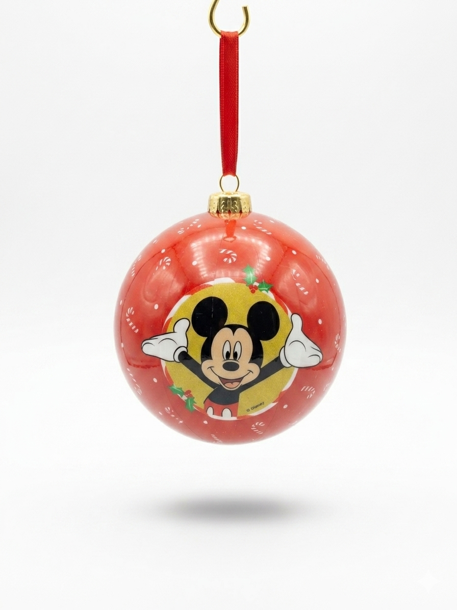 BOLA MICKEY E MINNIE VERM. 10CM 2UNI